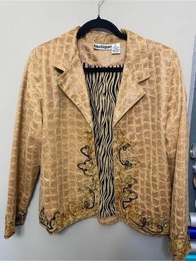 Women's Gold Embellished Jacket